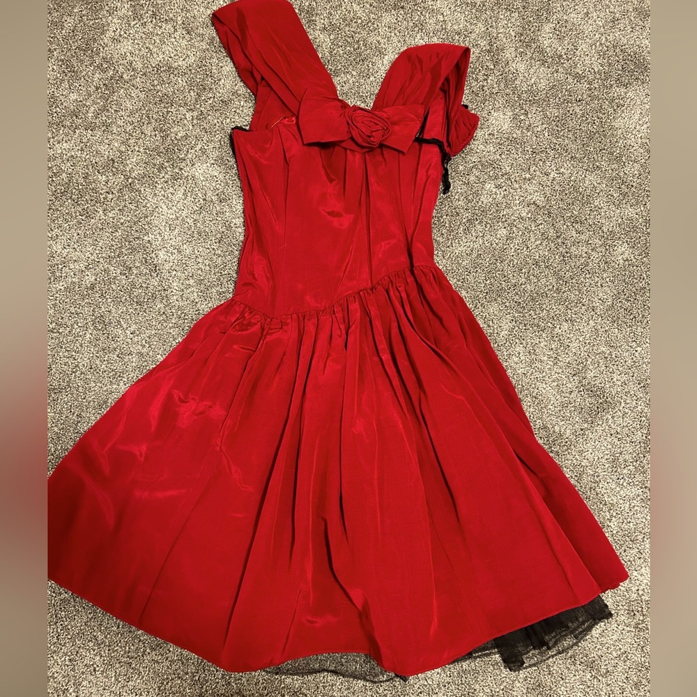 Vintage 1980s Taffeta Dress
